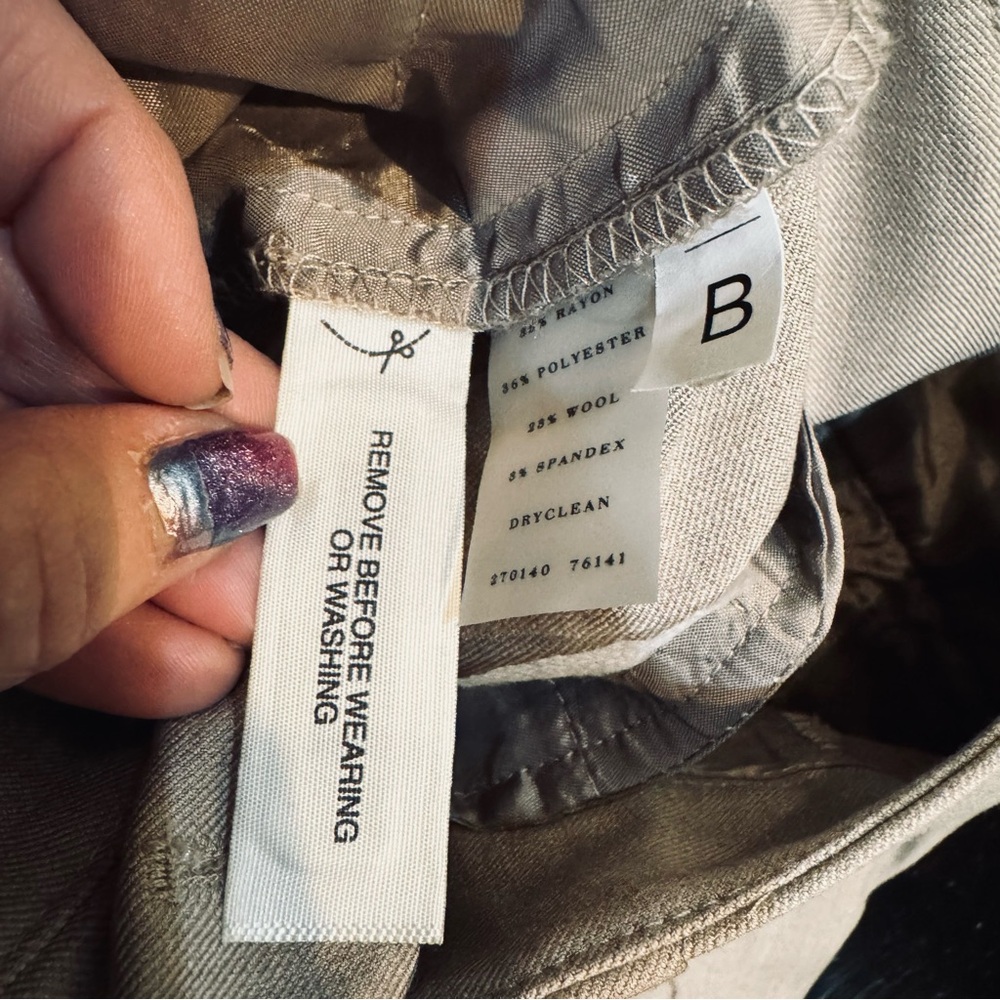 Brand new with tags Ann Taylor wool blend pleated khaki twill pants - Picture 14 of 17